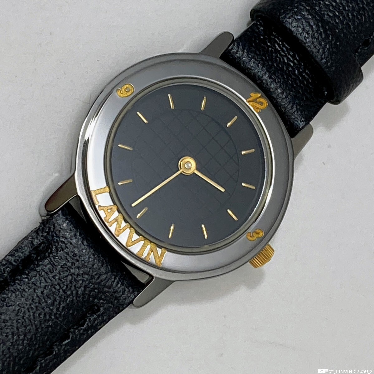 【未使用 / 即決 / 送料410円】LANVIN ランバン 57050 ブラック フランス製 レディース腕時計 No.20709-8 Bok拍卖