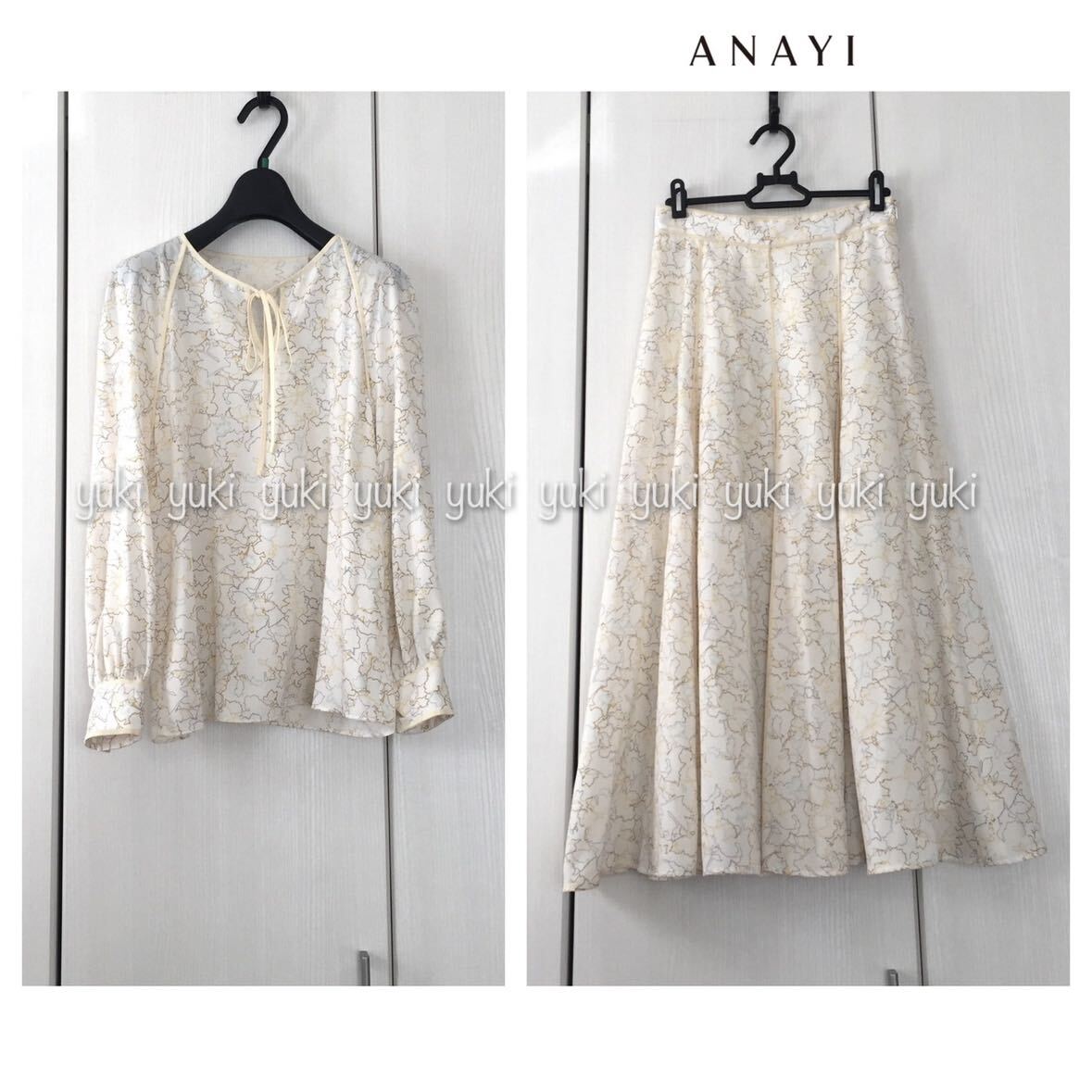 ANAYI シルエットモチーフプリント セットアップ38拍卖