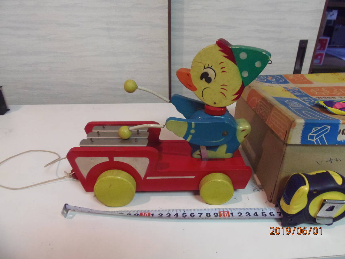 蔵出し◆④◆当時物◆昭和レトロ◆WOOD TOY◆あひる◆カタカタ◆シロホン◆鉄琴◆キャラクター◆ガッコチャン拍卖