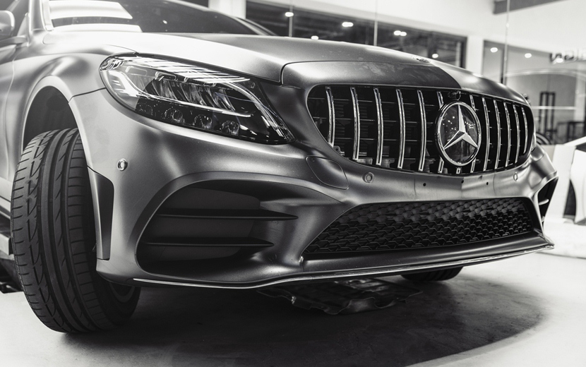 BENZ メルセデス・ベンツ フロントグリル W205 S205 C205 Cクラス 後期用 AMGパナメリカーナ GTRタイプ シルバーグリル カメラ装備車非対応拍卖