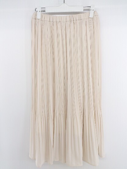 ◇ INGNI イング ロング プリーツ スカート サイズM ベージュ系 レディース P拍卖