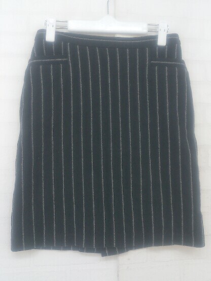 ◇ laboratory work ラボラトリーワーク ミニ ストライプ スカート ブラック レディース P拍卖