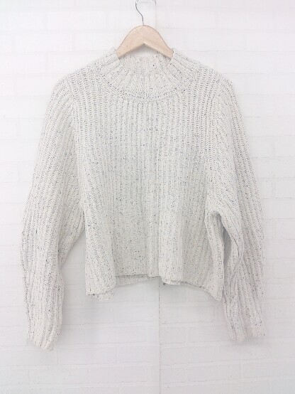 ◇ GAP ギャップ ハイネック コットンニット 長袖 セーター サイズM ホワイト系 イエロー系 マルチ レディース E拍卖