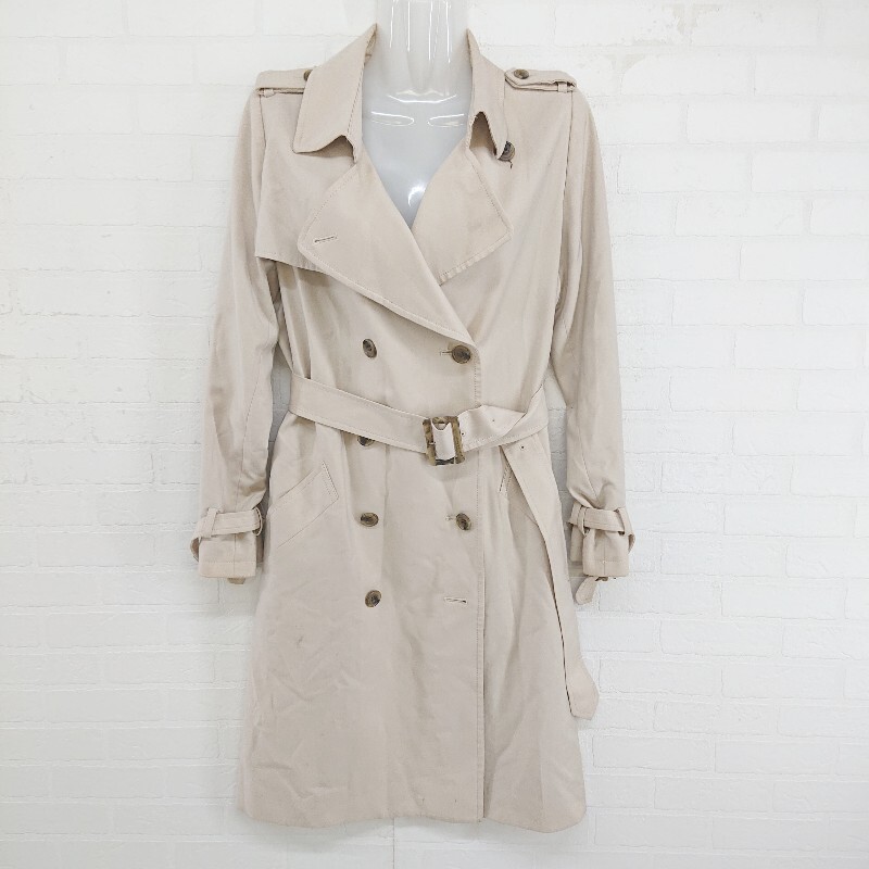 ◇ ◎ natural couture ナチュラルクチュール バックスリット 長袖 トレンチ コート ベージュ系 レディース E拍卖