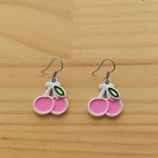 〓 新品 〓 サクランボ ピアス 〓 チェリー 桜桃 〓G074拍卖