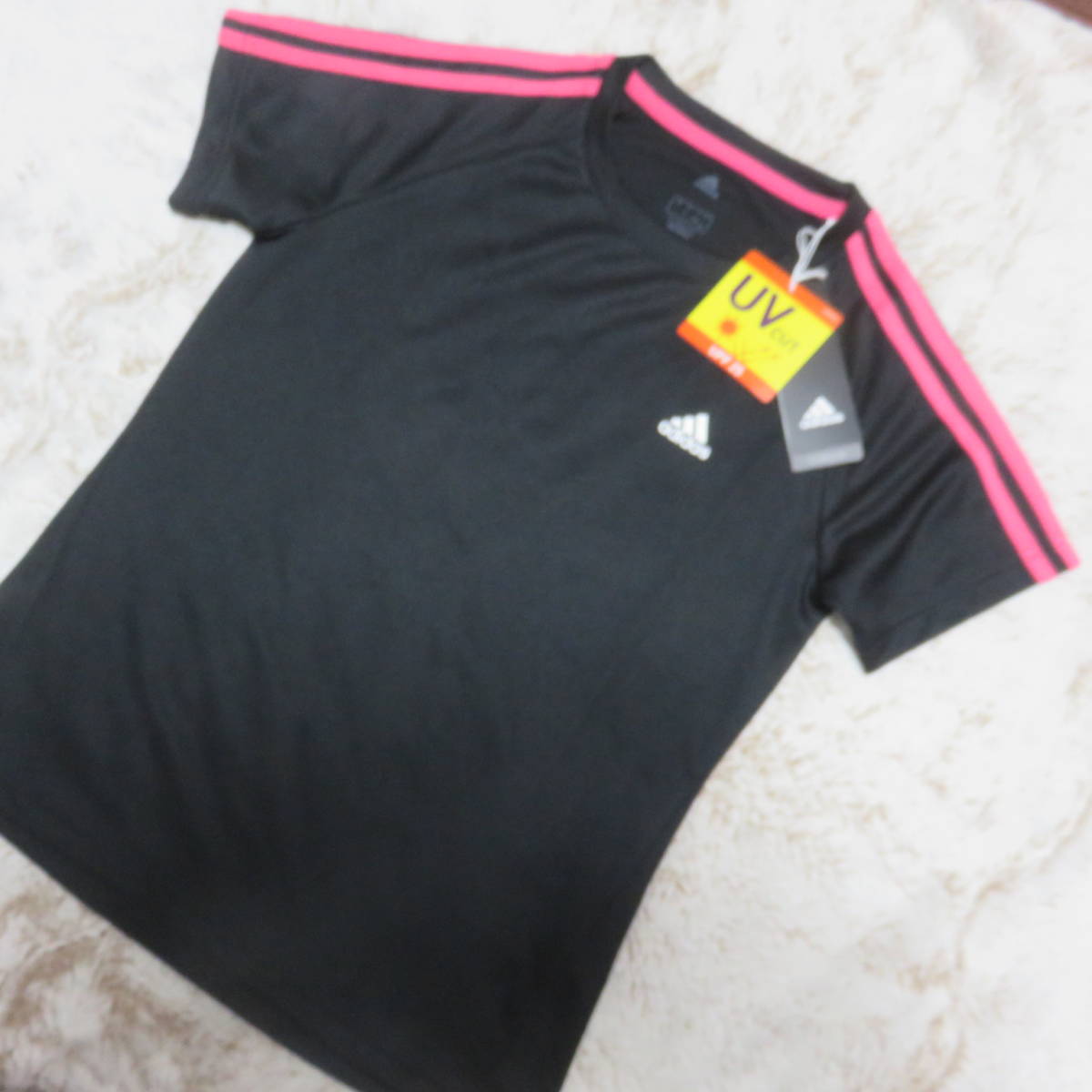 adidas CLIMALITE レディス 半袖シャツ L BK 新品 ☆決算セール★拍卖