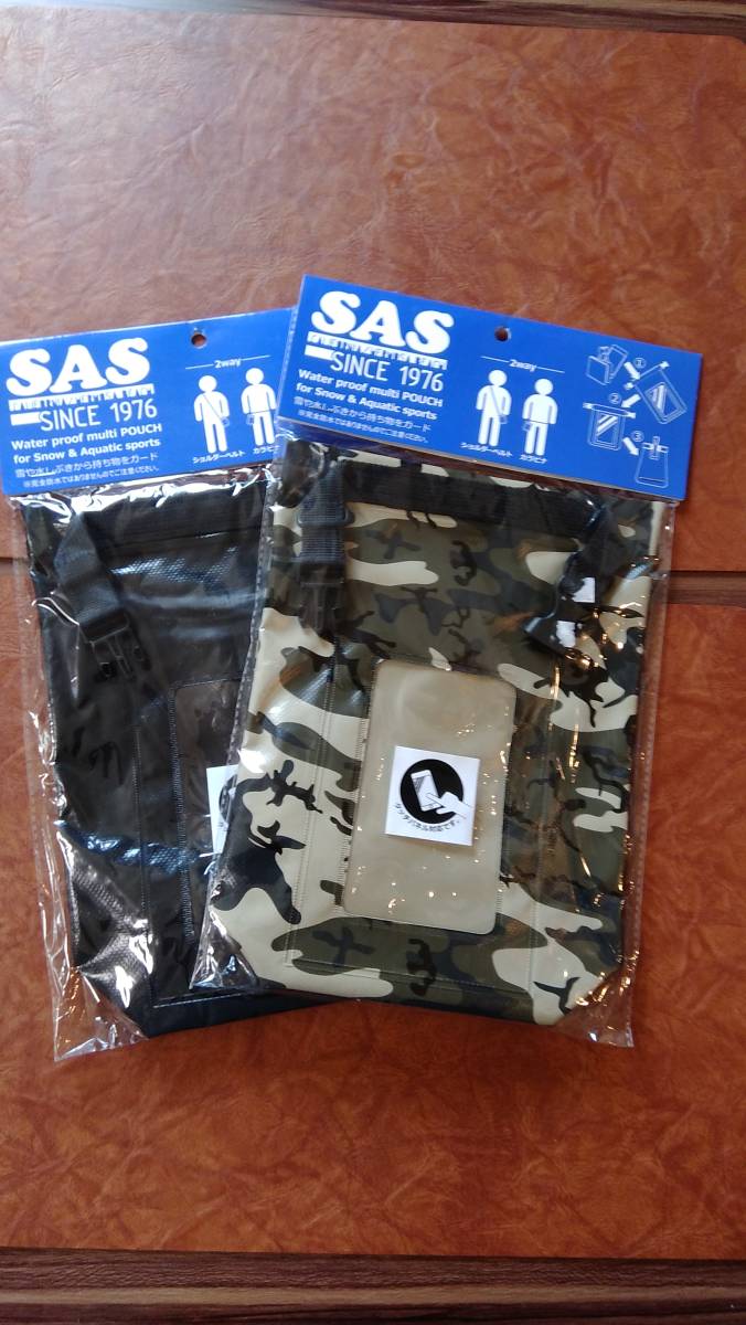 【2個セット】S.A.S 防水マルチポーチ 迷彩/ブラック (2)【5C】拍卖