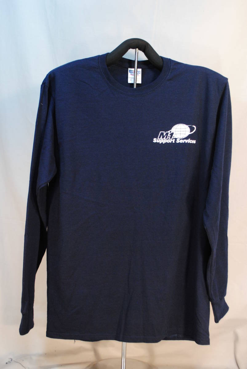新品 長袖 紺 ポロシャツ USサイズXL アメリカ テキサス州 M1 Support Services ポリ50% 綿50%拍卖