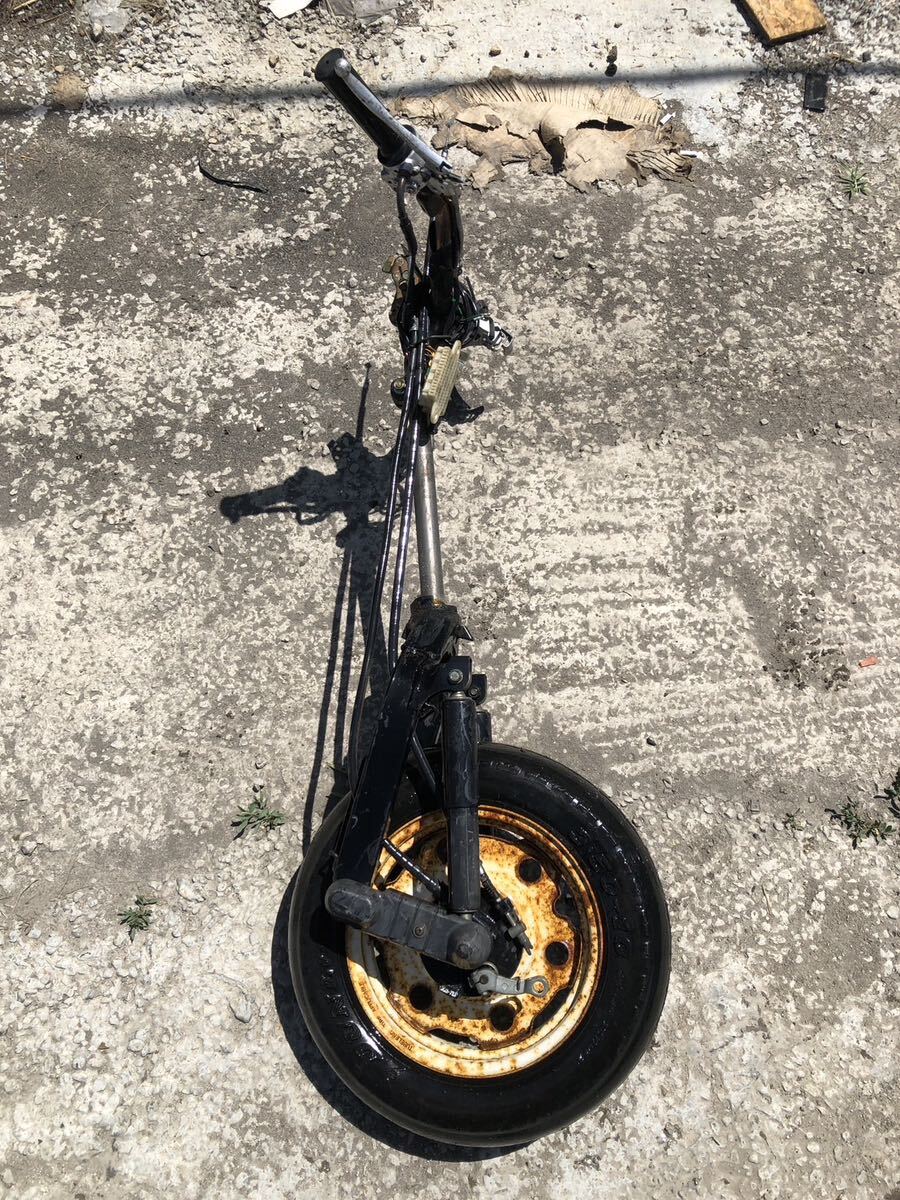 【53416】 ホンダ ジャイロUP TA01 (111番台〜) 足回り フロントフォーク ホイールセット ワイヤー レバー ステム 左右スイッチ拍卖