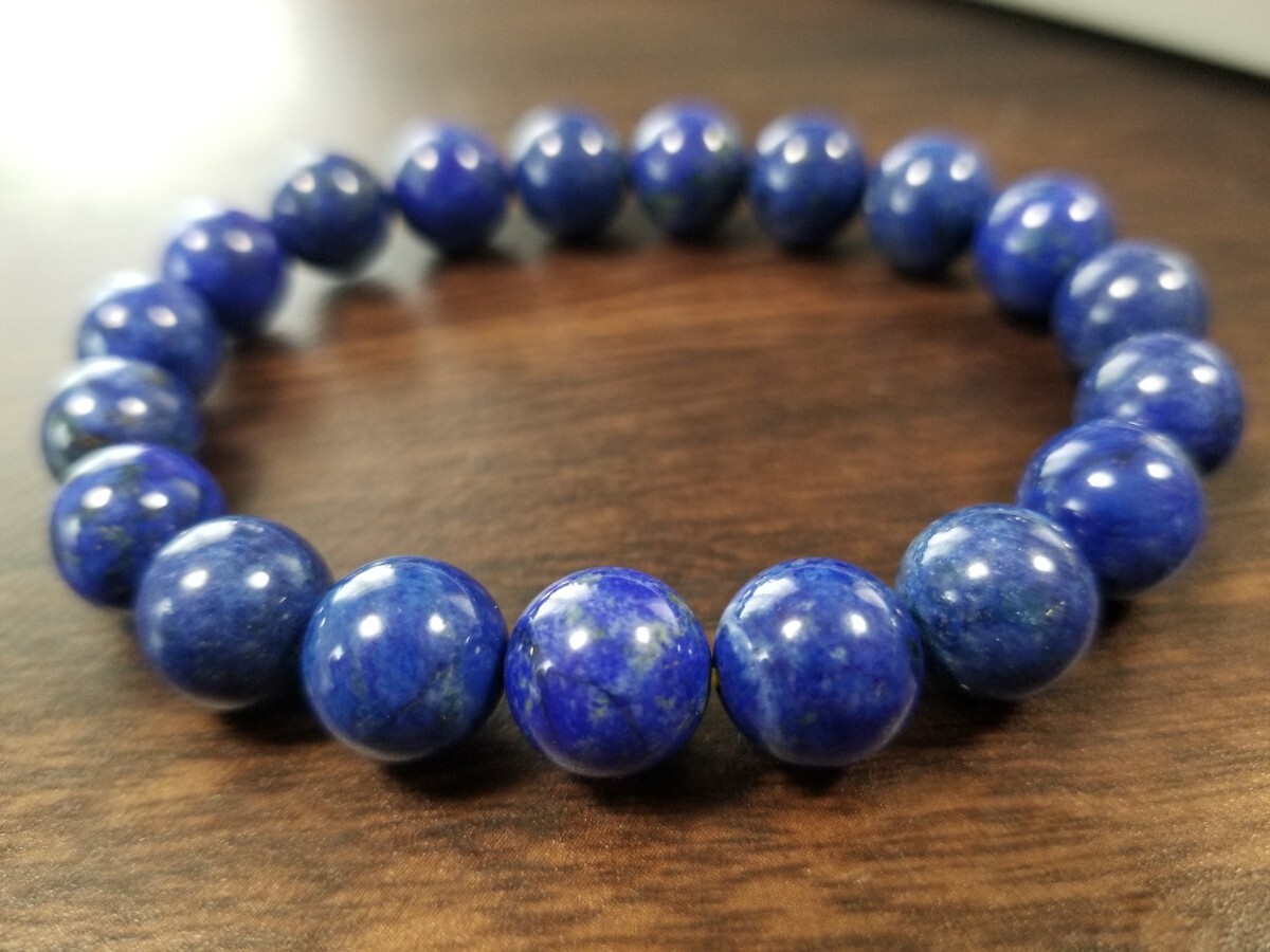 天然石 ブレスレット ラピスラズリ丸玉10㎜拍卖