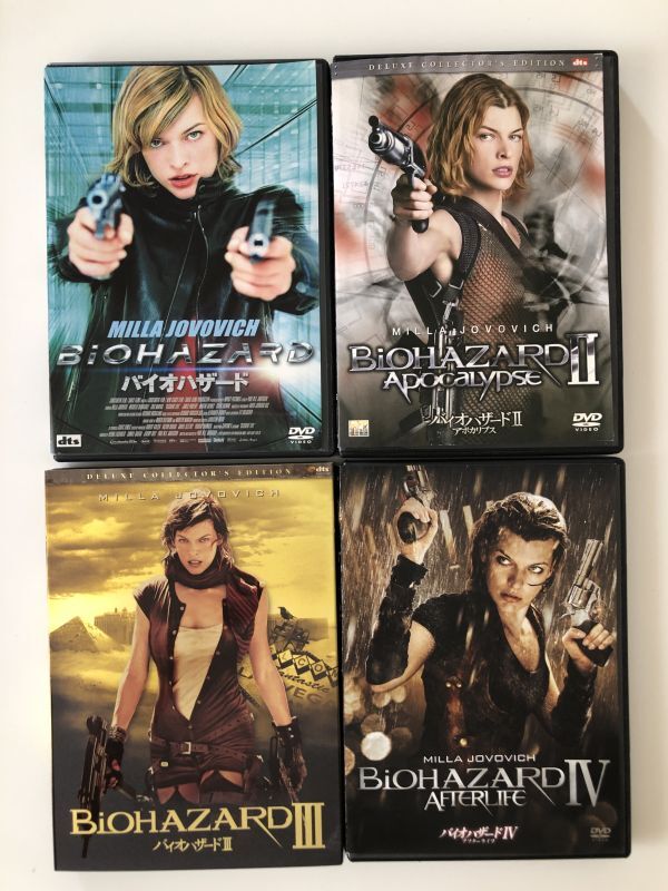 B27906 中古DVD(セル版)◆ バイオハザード Ⅰ・Ⅱ・Ⅲ・Ⅳ 4巻セット拍卖