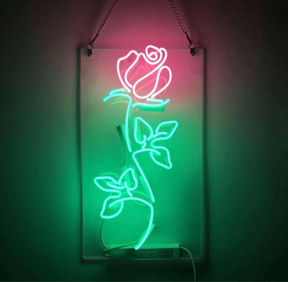 オリジナル ローズ ネオンサイン LED ネオン管 看板 バー カフェ 喫茶店 店舗装飾 ネオンサイン ROSEネオン管 カフェ 広告用看板 オーダー拍卖