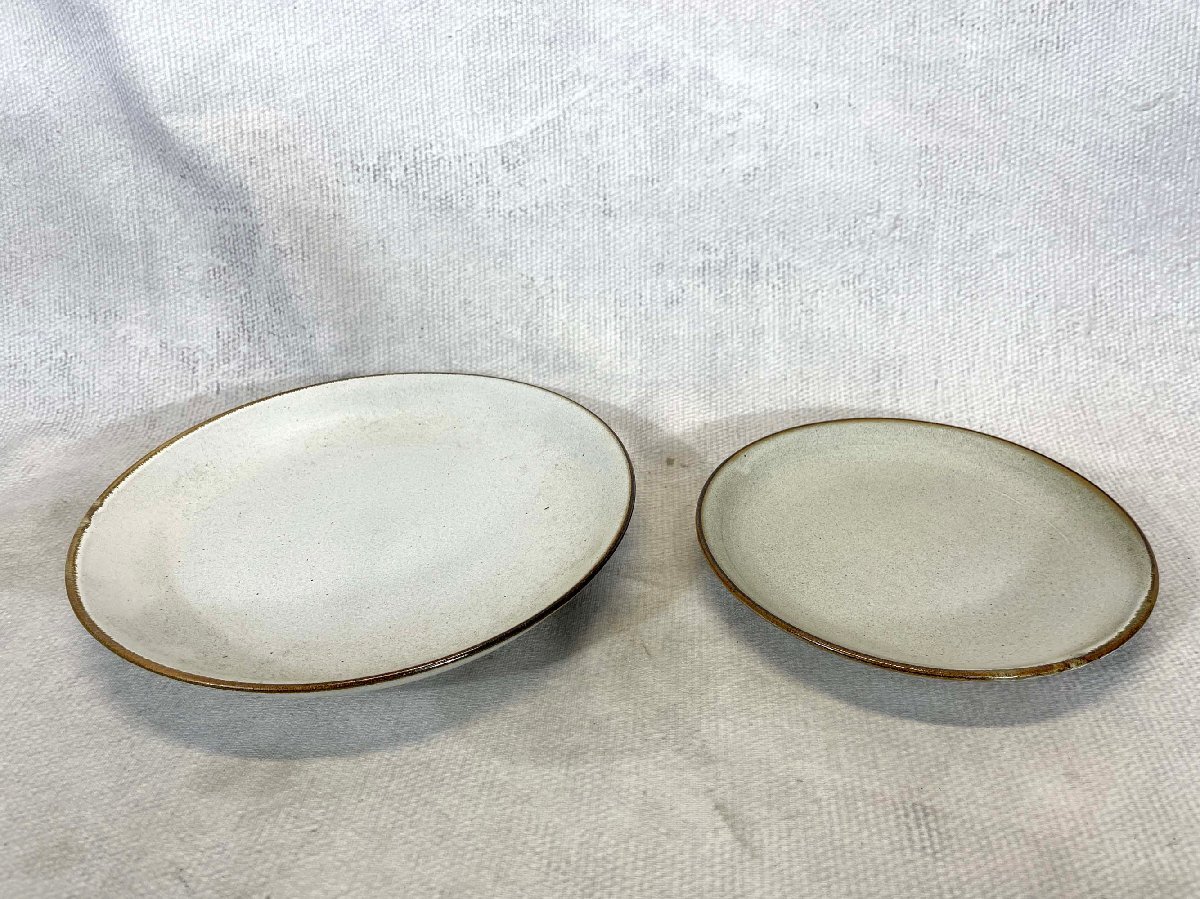【福岡】W250 ディナープレート 2枚セット◆ACTUS◆大W250 H35◆小W190 H27◆モデルR展示品◆TS7534_Ts拍卖
