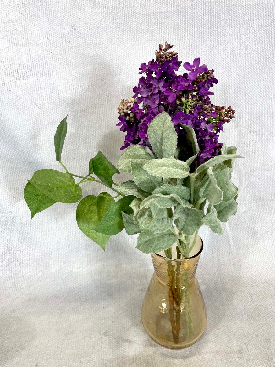 【福岡】インテリア雑貨 造花 & 花瓶◆フラワーベース◆花瓶W95 H160◆全体W320 H390 D290◆モデルR展示品◆TS7539_Ts拍卖