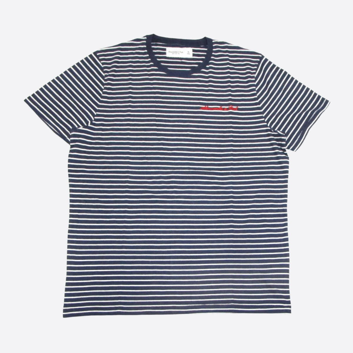 ★SALE★Abercrombie & Fitch/アバクロ★ボーダー半袖Tシャツ (Navy/White/XL)拍卖