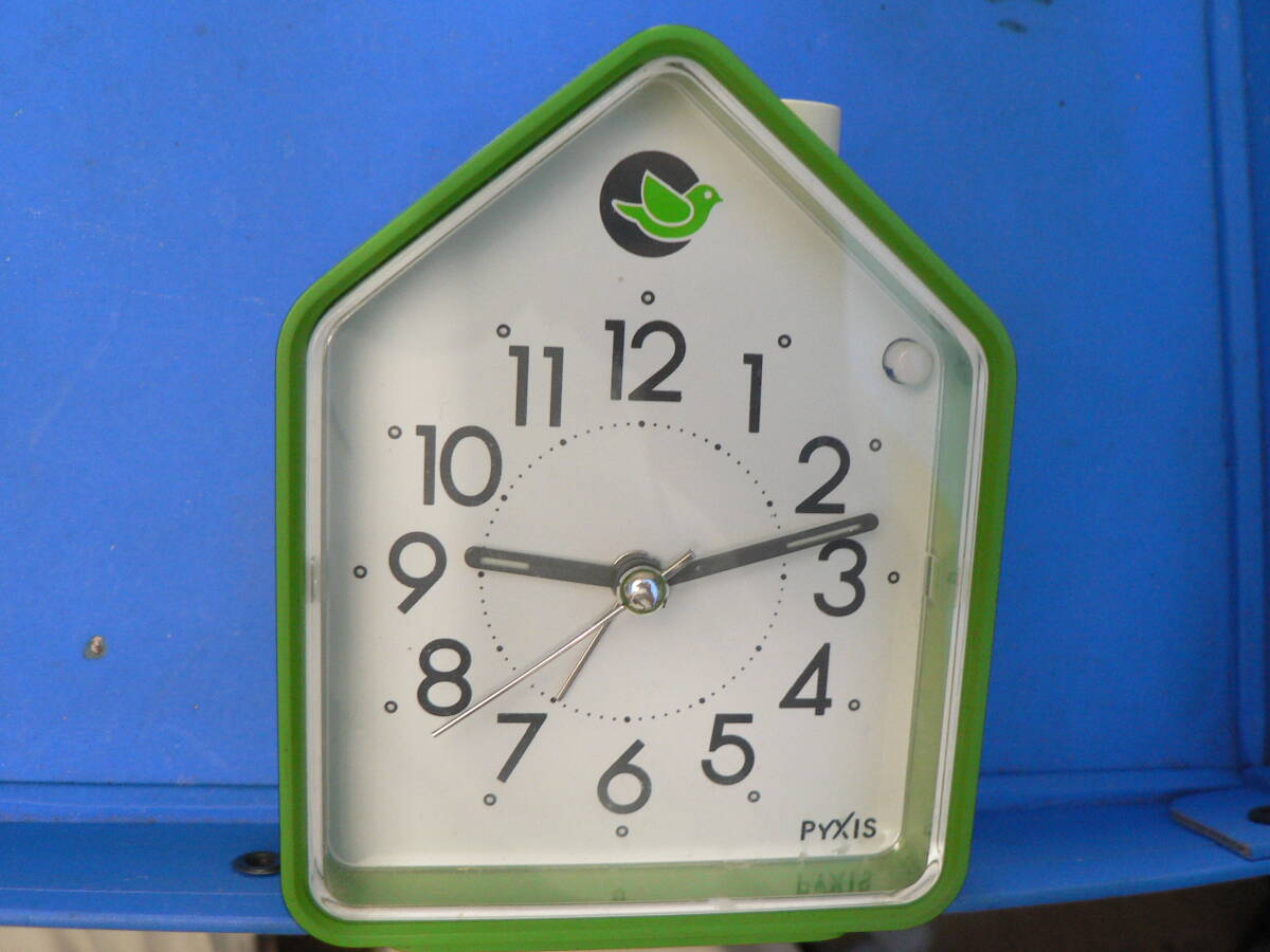 送料最安 \410 時計16:セイコー・ピクシス 置き時計 SEIKO PYXIS 接触不良?でアラーム機能に問題あり かわいいデザインなので・・・拍卖