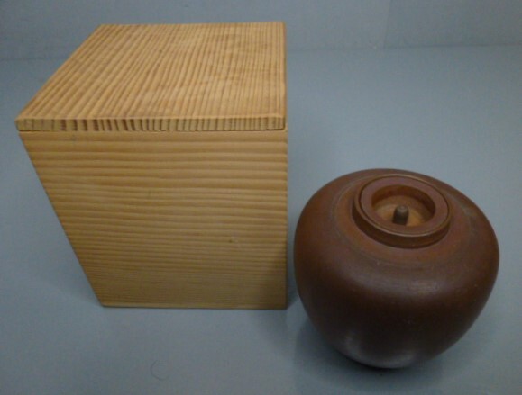 【史】備前焼 茶入れ 茶壷 備前銘 茶道具 用心箱拍卖