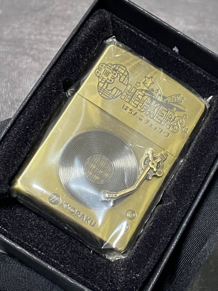 zippo チェッカーズ ゴールド 立体メタル 両面デザイン 希少モデル 2005年製 CHECKERS GOLD ケース 保証書付き拍卖