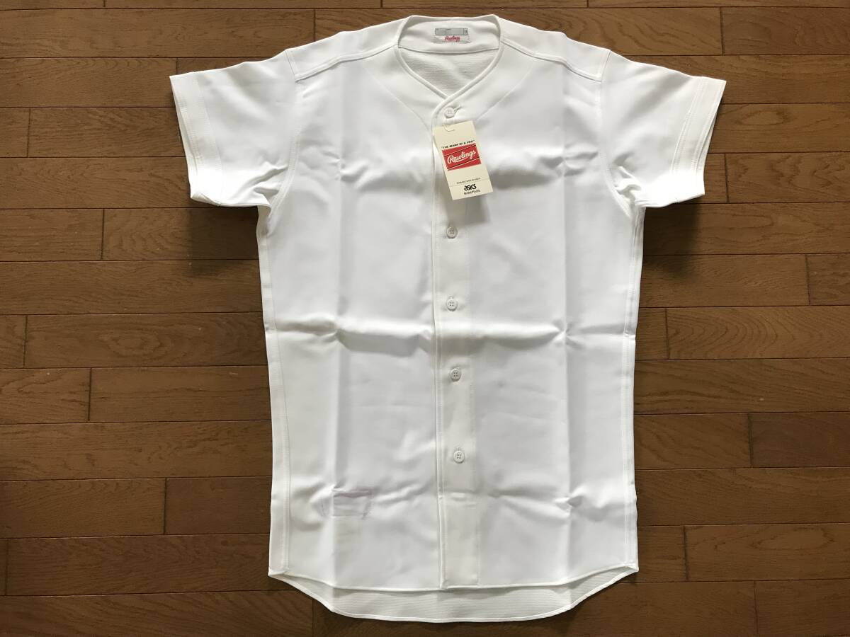 当時物 未使用 デッドストック ローリングス アシックス 野球ユニフォームシャツ 品番:BRU-26 サイズ:O  HF3063拍卖