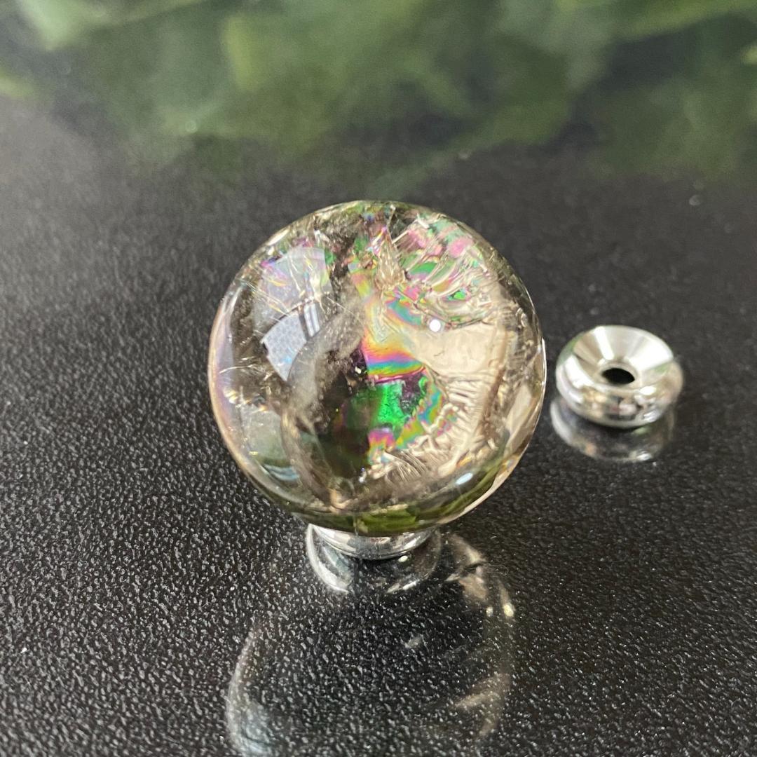 219-17★ 3A高品質 スモーキーアイリス スフィア 天然石 インテリア 風水 置物 新品 原石 タワー ポイント クラスター タンブル拍卖