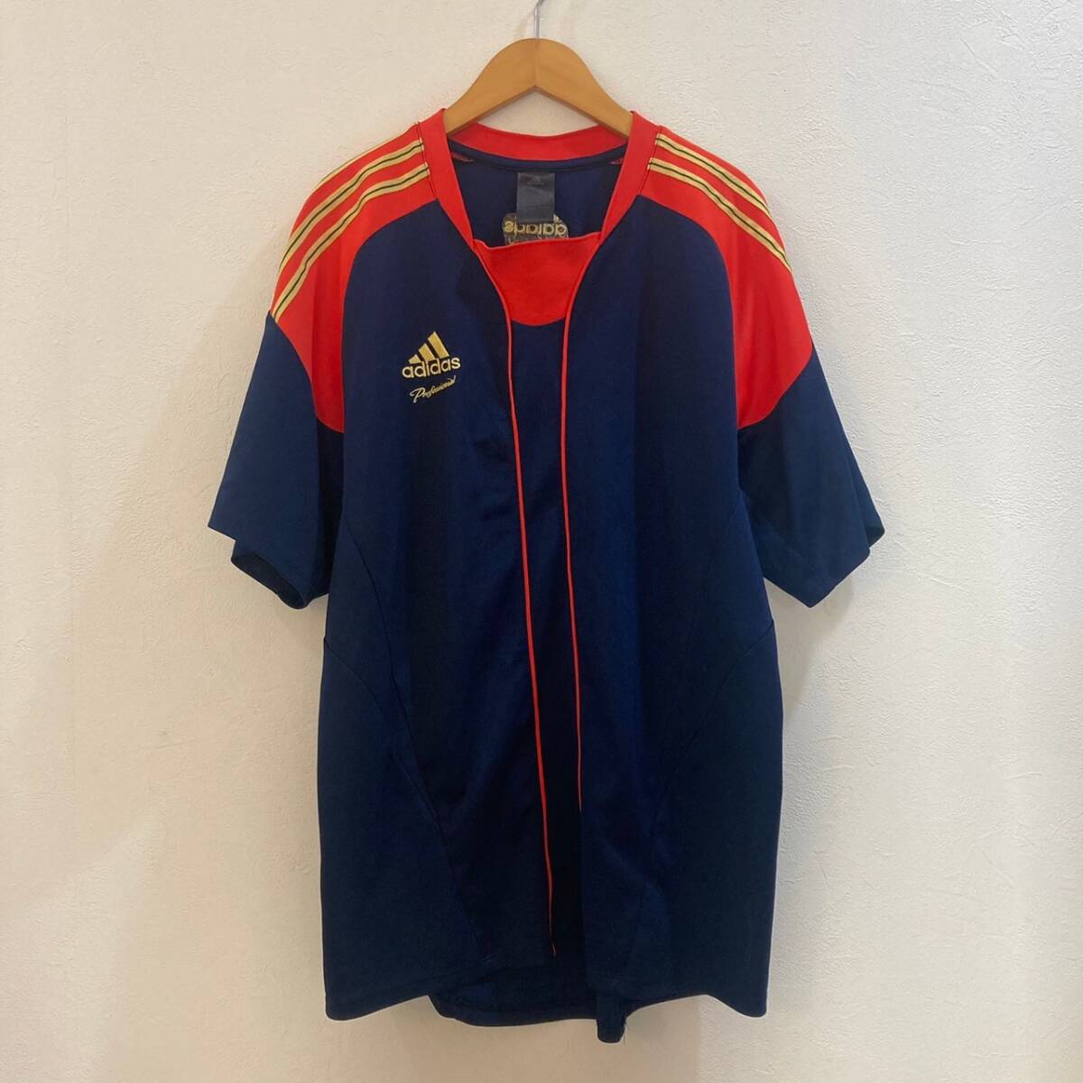 ADIDAS/アディダス 半袖スポーツウェア Tシャツ ネイビー サッカー メンズ O拍卖