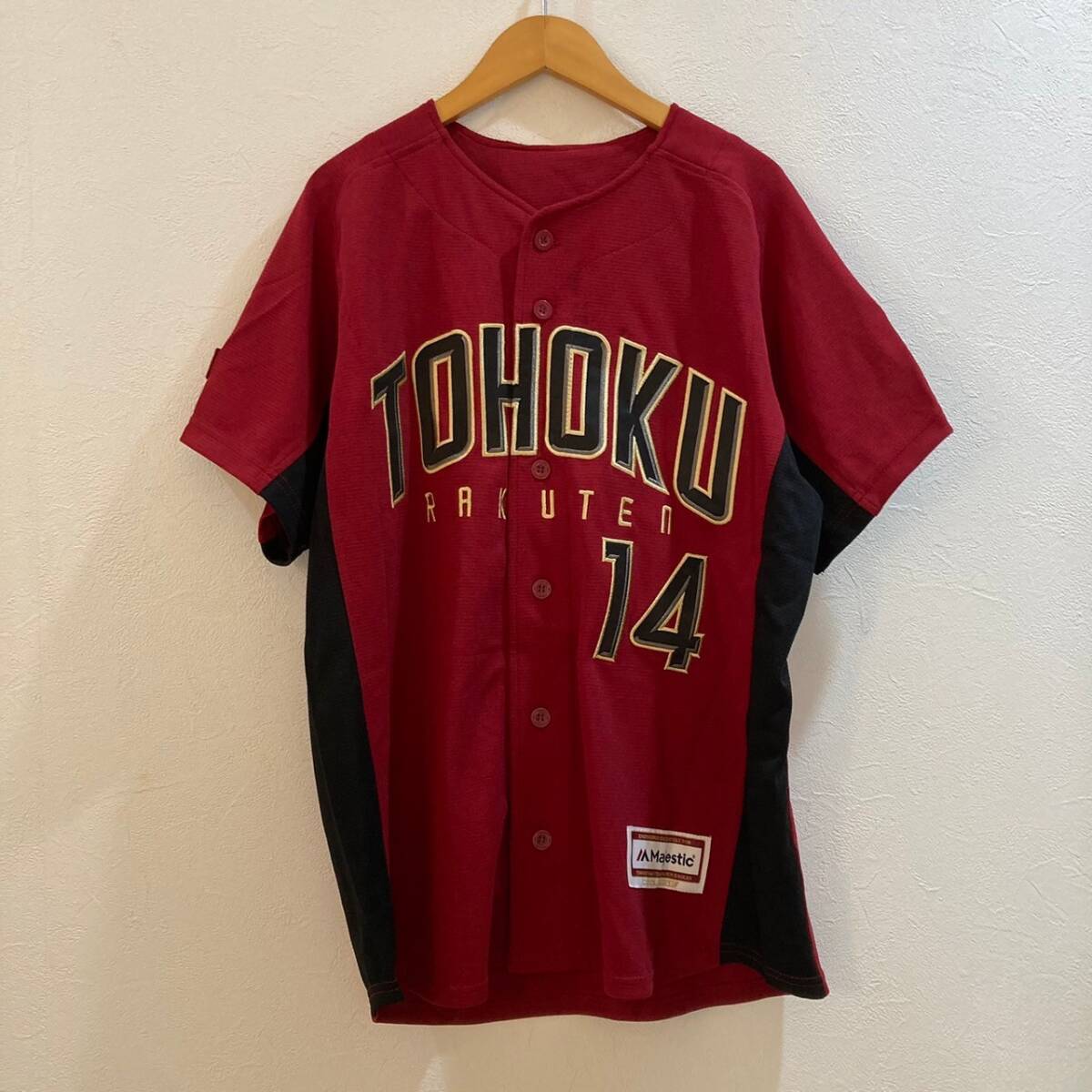 Rakuten/ラクテン 半袖ユニフォームウェア エンジ ベースボールウェア メンズ M拍卖