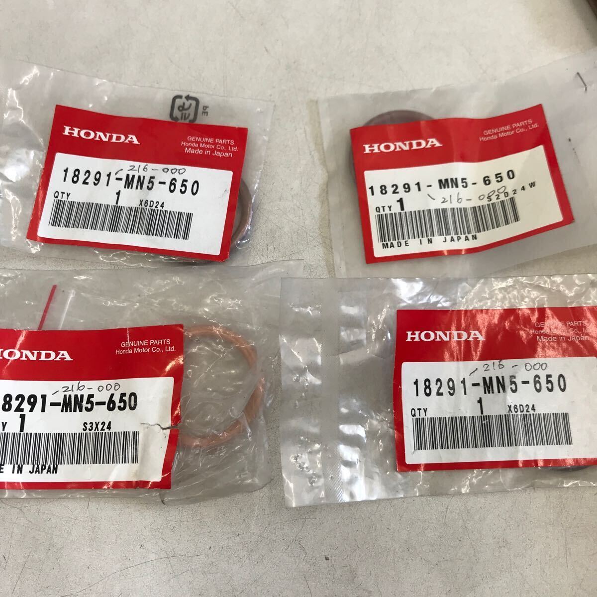 2-16147☆ホンダ 純正 エキパイガスケット 4個セット 18291-MN5-650☆FTR223 ジャイロキャノピー拍卖