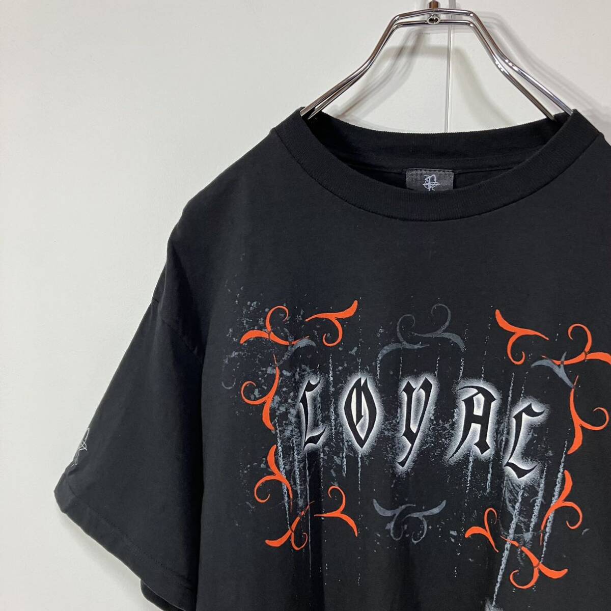 Criss Angel クリスエンジェル Mindfeak 魔術師 番組 プリント クルーネック 半袖 Tシャツ 古着 ブラック L拍卖