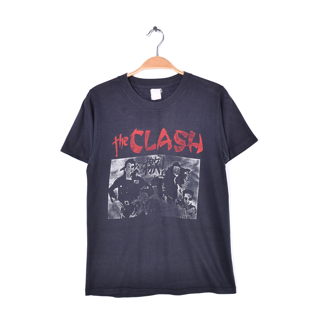 【送料無料】70s クラッシュ ヴィンテージTシャツ 檄 ロックTシャツ バンドTシャツ パンク CLASH サイズM相当 @AAC1030拍卖