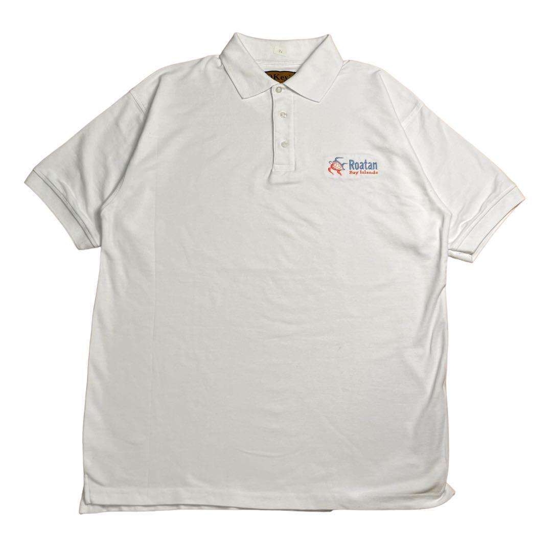 ポロシャツ 半袖 ゴルフ ロゴ 刺繍 アドバタイジング ホワイト 企業拍卖