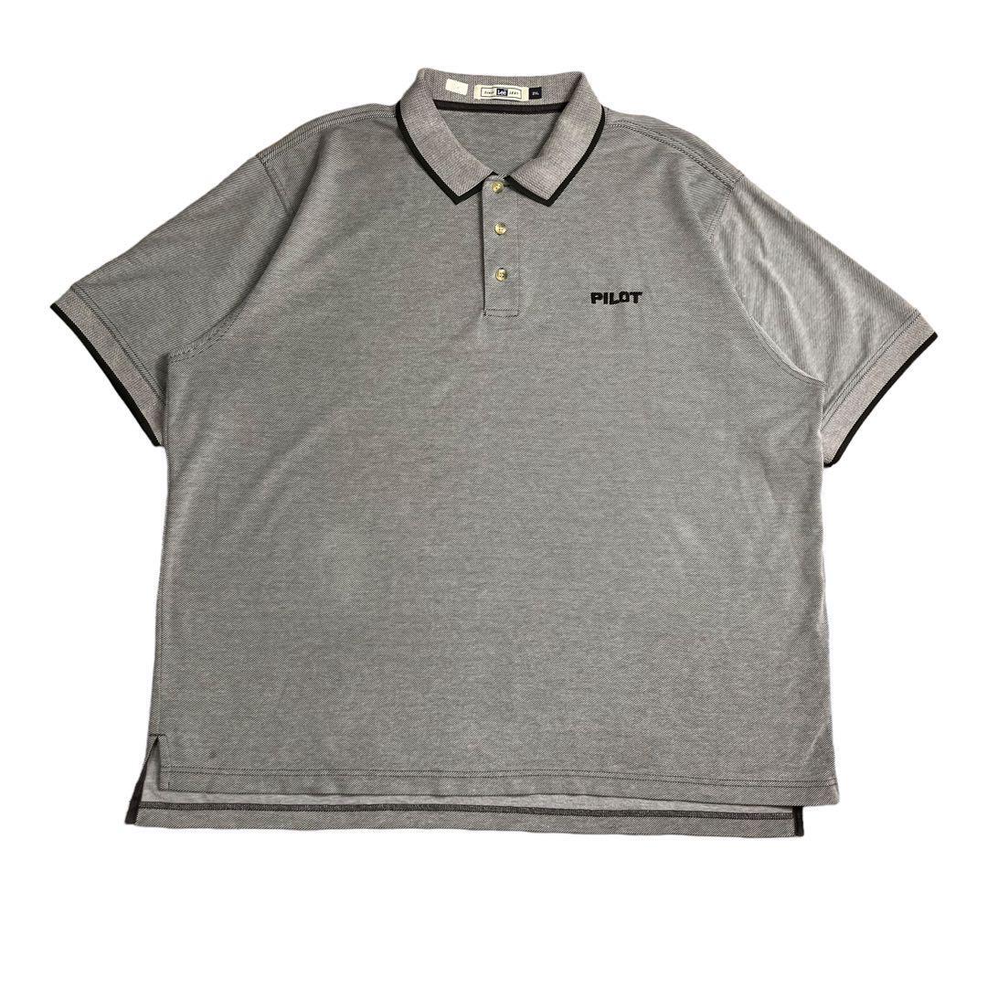 Lee ポロシャツ 半袖 ゴルフ 刺繍 グレー ビッグサイズ PILOT拍卖