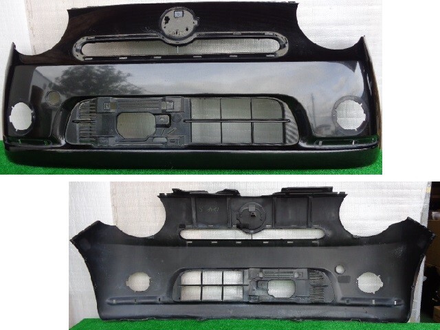 ダイハツ/ミラココア L675S 中期用 フォグ&グリルモール&バンパーモール穴有 フロントバンパー No.054925【品番 52101-B2710】拍卖