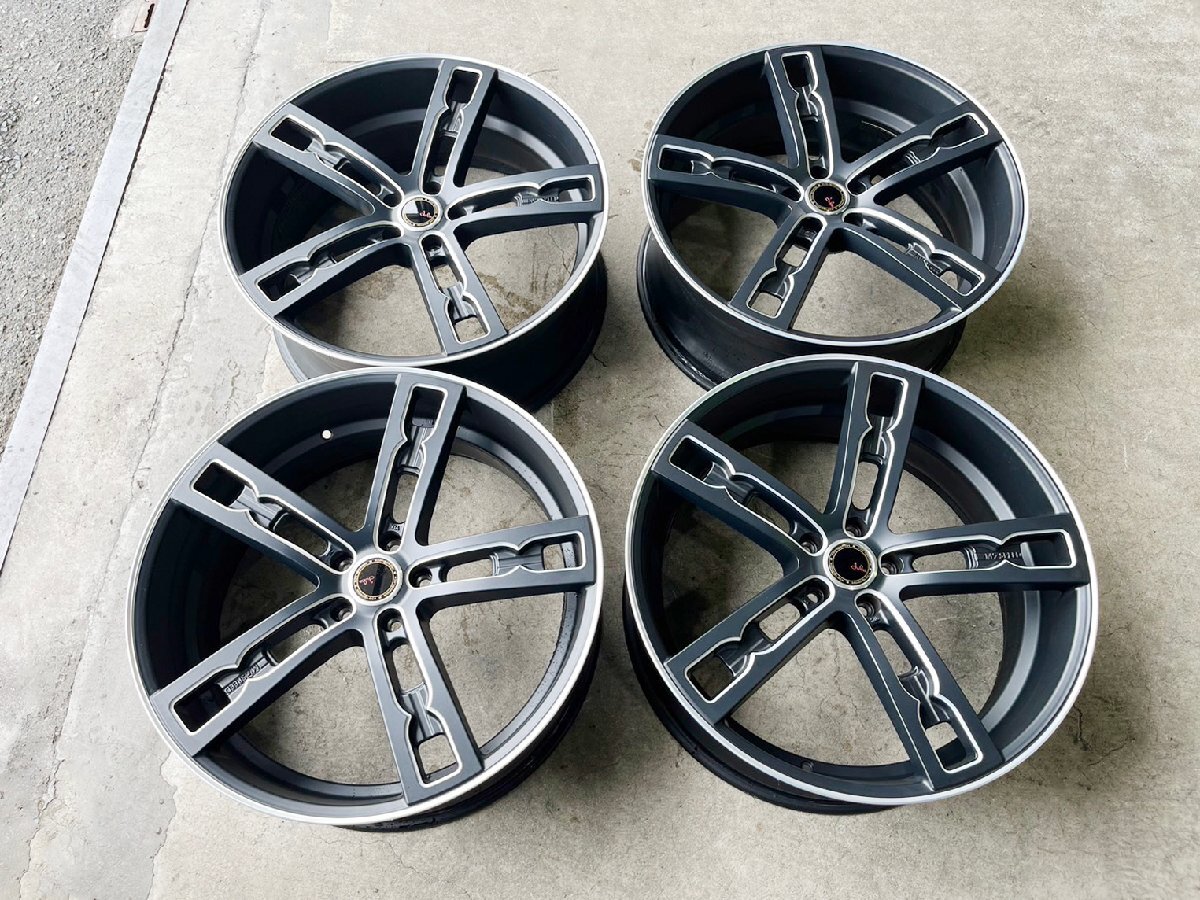 M'z SPEED Julia555モノブロック マシニング/マットブラック 4本セット 22×9.0+38 114.3-5H拍卖