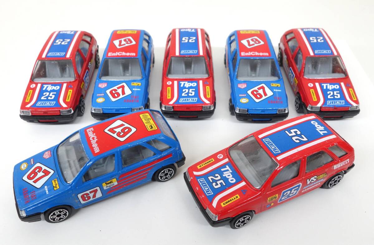 レトロコレクション 当時物 *Burago ブラーゴ 1/43 *ダイキャストトイ ミニカー*FIAT TIPO 7台セット フィアット ティーポ*RALLY 拍卖