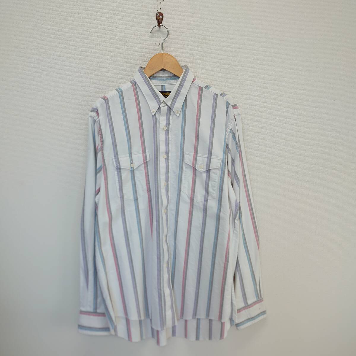 Wrangler ラングラー 長袖 ボタンダウンシャツ BD マルチストライプ 16 1/2 10110962拍卖