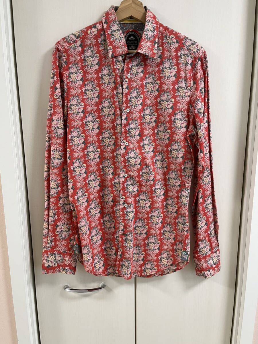 GANESH シャツ 花柄 Sサイズ ガネーシュ 美品拍卖