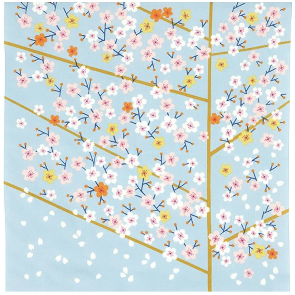 #風呂敷 50ひめむすび Adeline Klam「桜 ブルーグレー」 50cm お弁当箱、ランチョンマットに M10-20552-108拍卖