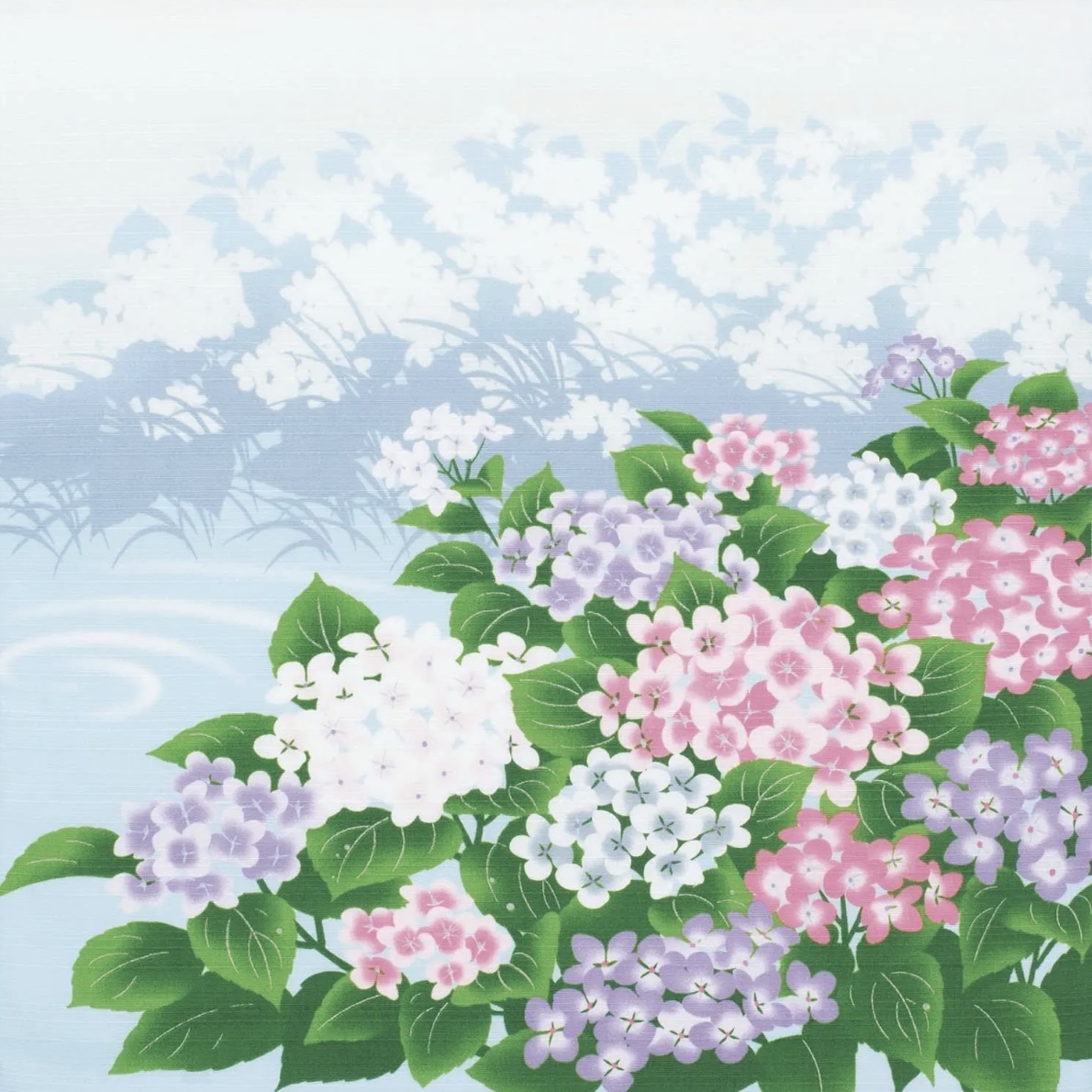 綿小ふろしき「夏」約50cm(お弁当、ランチョンマットに) y33-054412拍卖