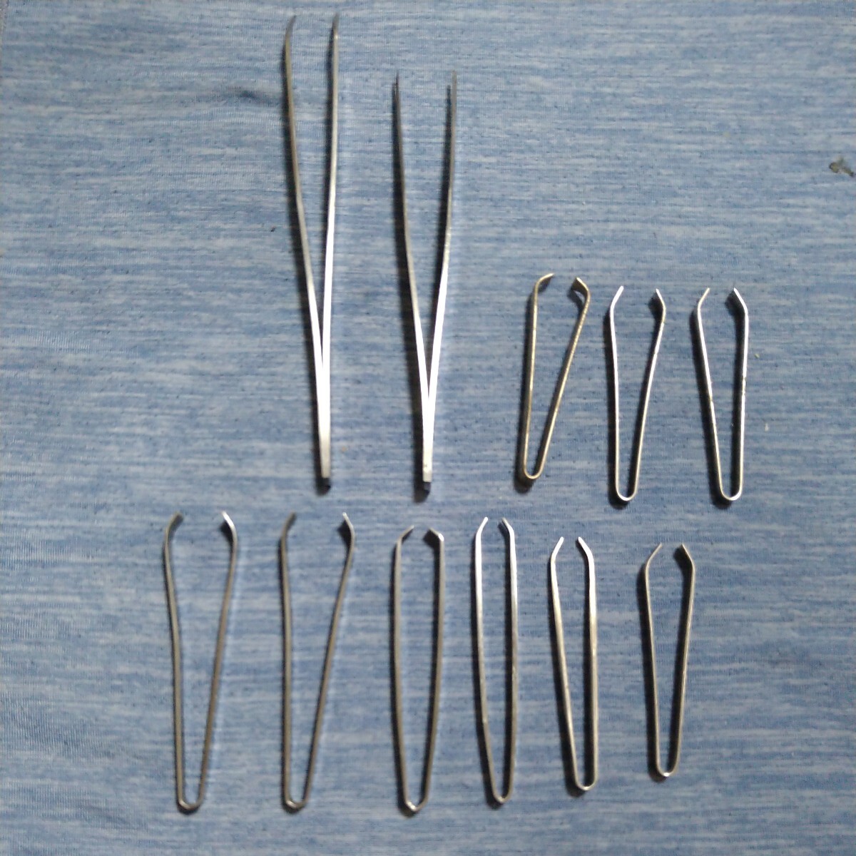 ジャンク品/長期保管品/中古品/メーカー不明/ピンセット/毛抜き/骨抜き/11本セット/サイズいろいろ拍卖