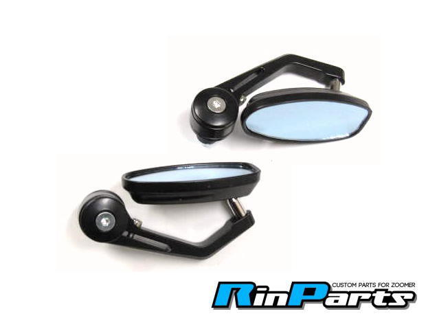 ★★送料込み★★ オーバル バーエンドミラー ブラック 拍卖