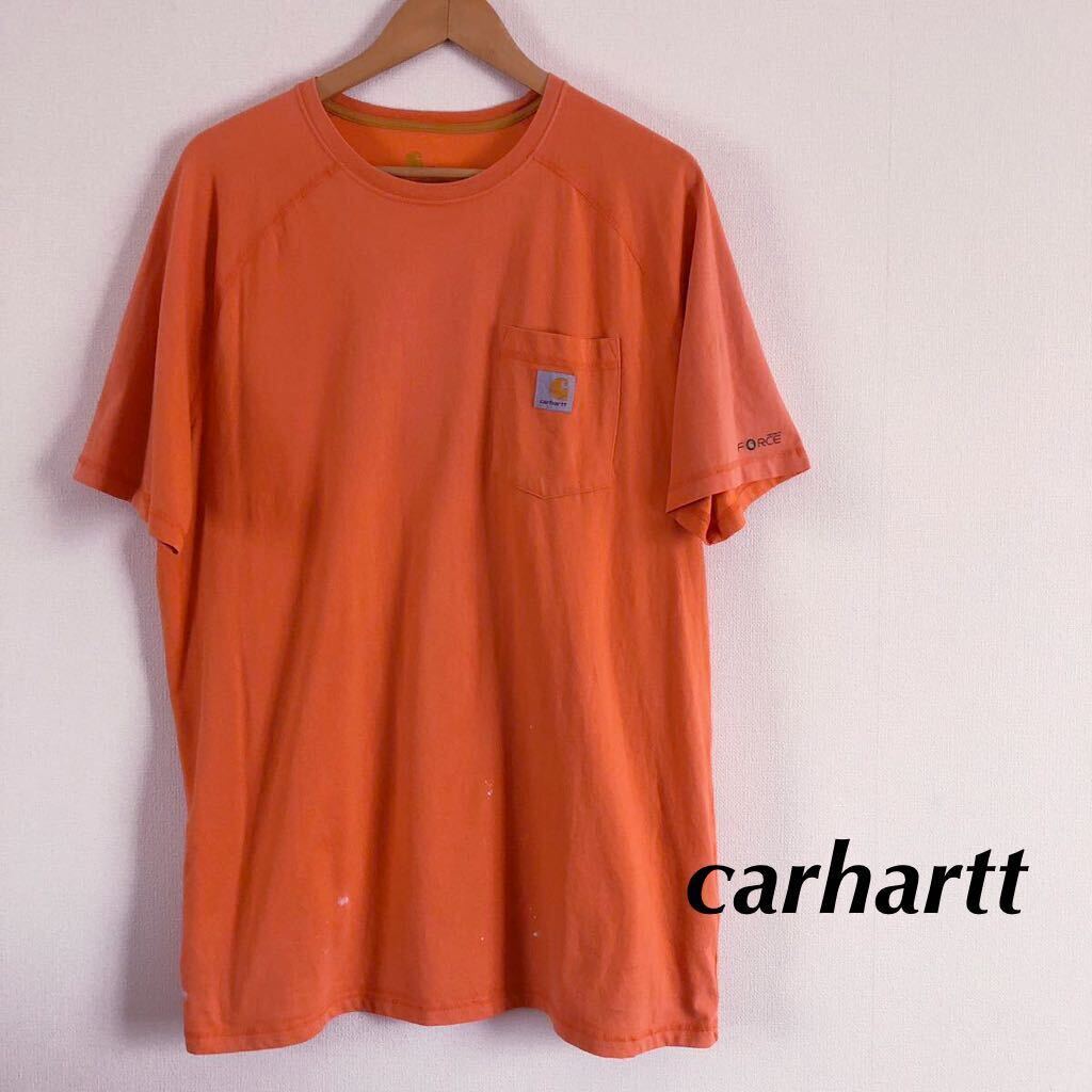 carhartt /RELAXED FIT /カーハート /メンズXL 半袖Tシャツ トップス ポケットTシャツ ラグランスリーブ ワーク アメカジ USA古着拍卖