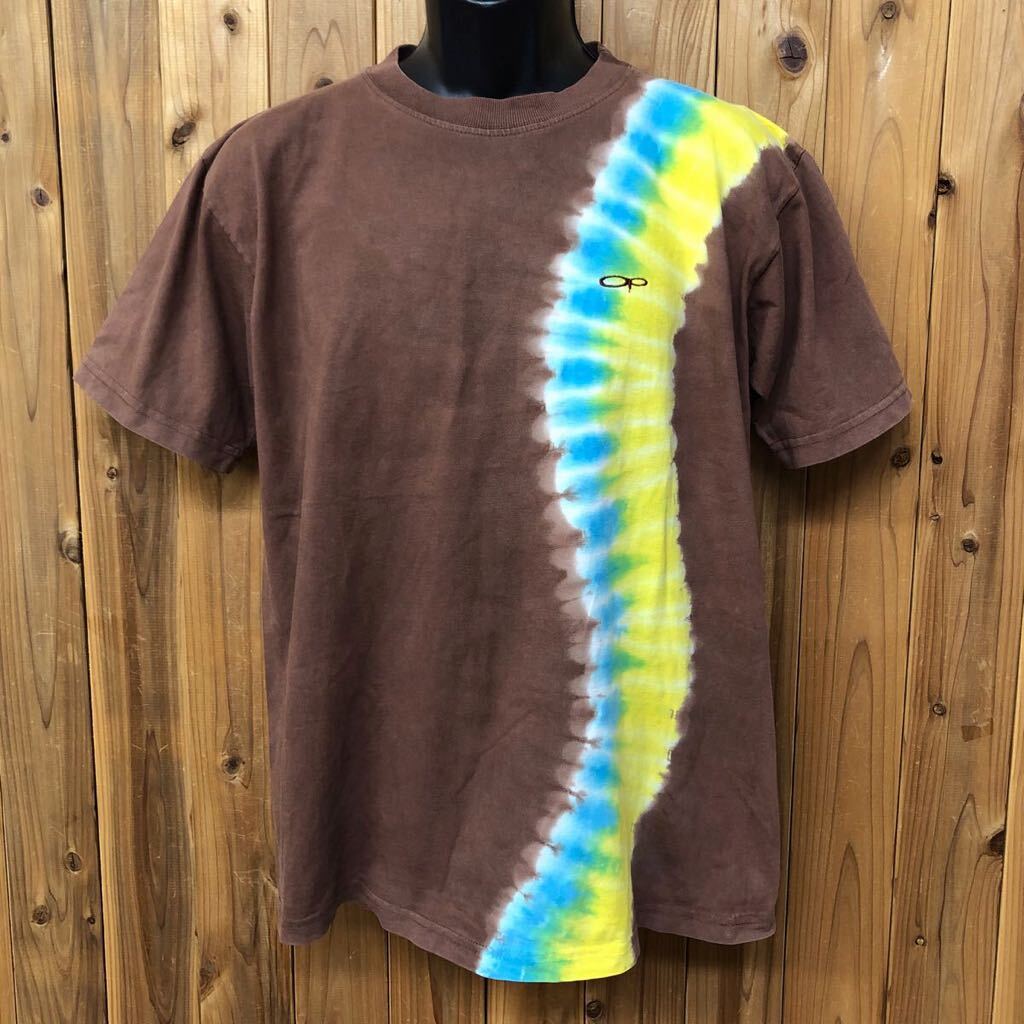 00's /USA製 OP オーシャンパシフィック メンズM 半袖Tシャツ トップス ロゴ刺繍 タイダイ 綿100% アメカジ サーフ ビンテージ古着拍卖