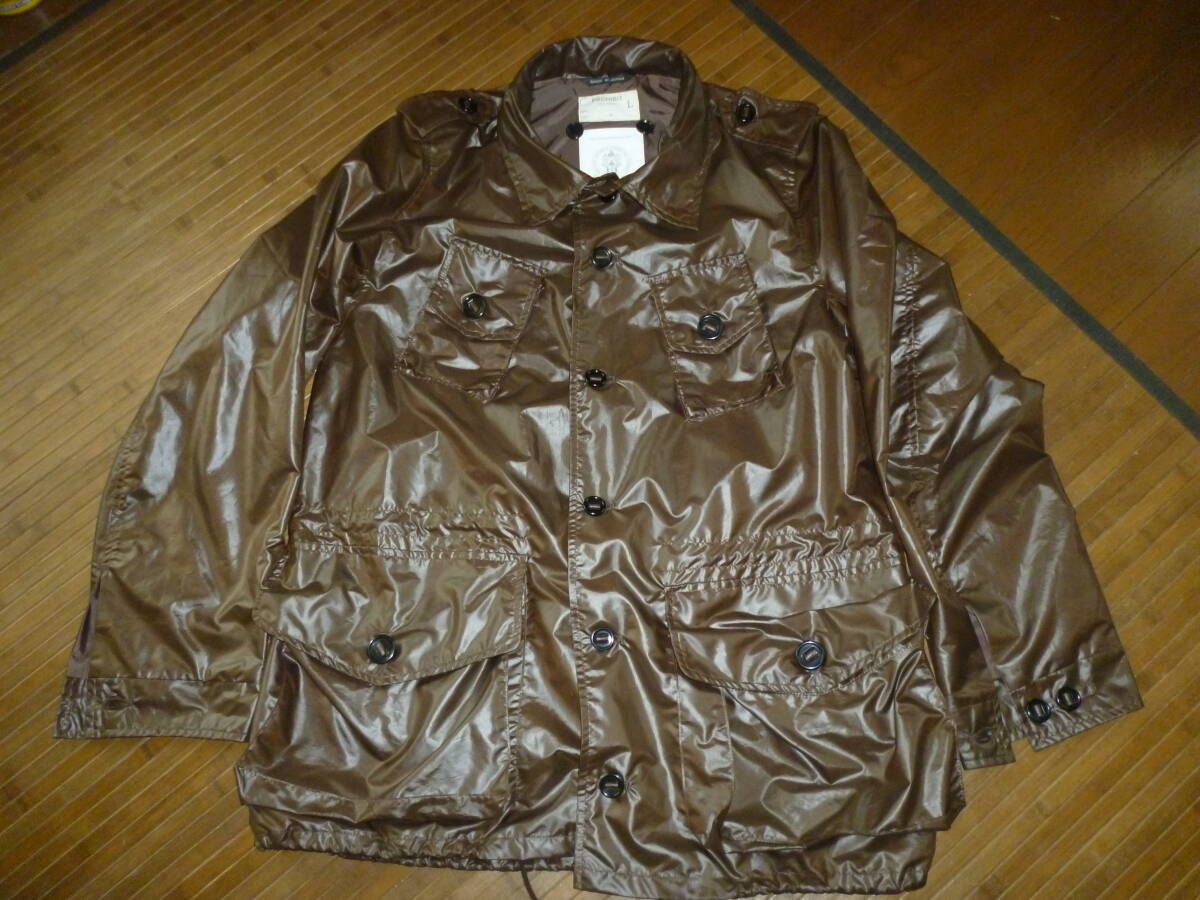 668-89♂:PROHIBIT プロヒビット ナイロンジャンパー size.L 色.焦げ茶 日本製 難あり拍卖