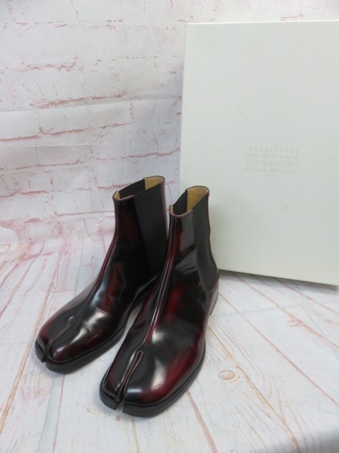 箱有 Maison Margiela メゾンマルジェラ TABI CHELSEA BOOTS チェルシーブーツ S57WU0150 ワインレッド 40 991789331#2拍卖
