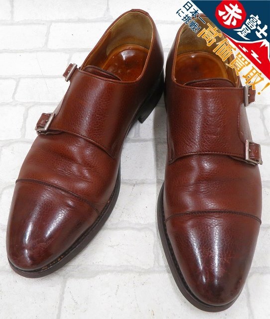 2S9709/Berwick 3637 ダブルモンクカーフレザーシューズ バーウィック拍卖