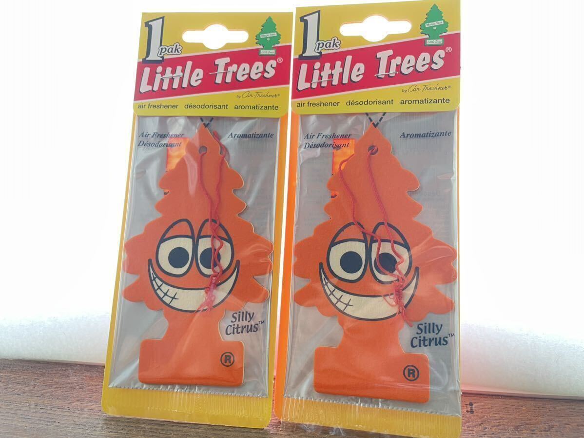 【送料無料】 廃盤 希少 little trees silly citrus リトルツリー シリーシトラス 2枚 セット 新品 未開封 旧パッケージ 顔USDM 芳香剤拍卖