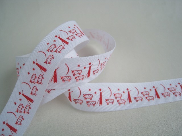 コットン平綾テープ 幅20ミリ 羊飼い拍卖