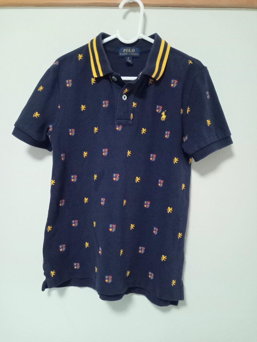 POLO RALPH LAUREN(ポロ ラルフローレン)紋章 ポロシャツ 6T 120 紺拍卖