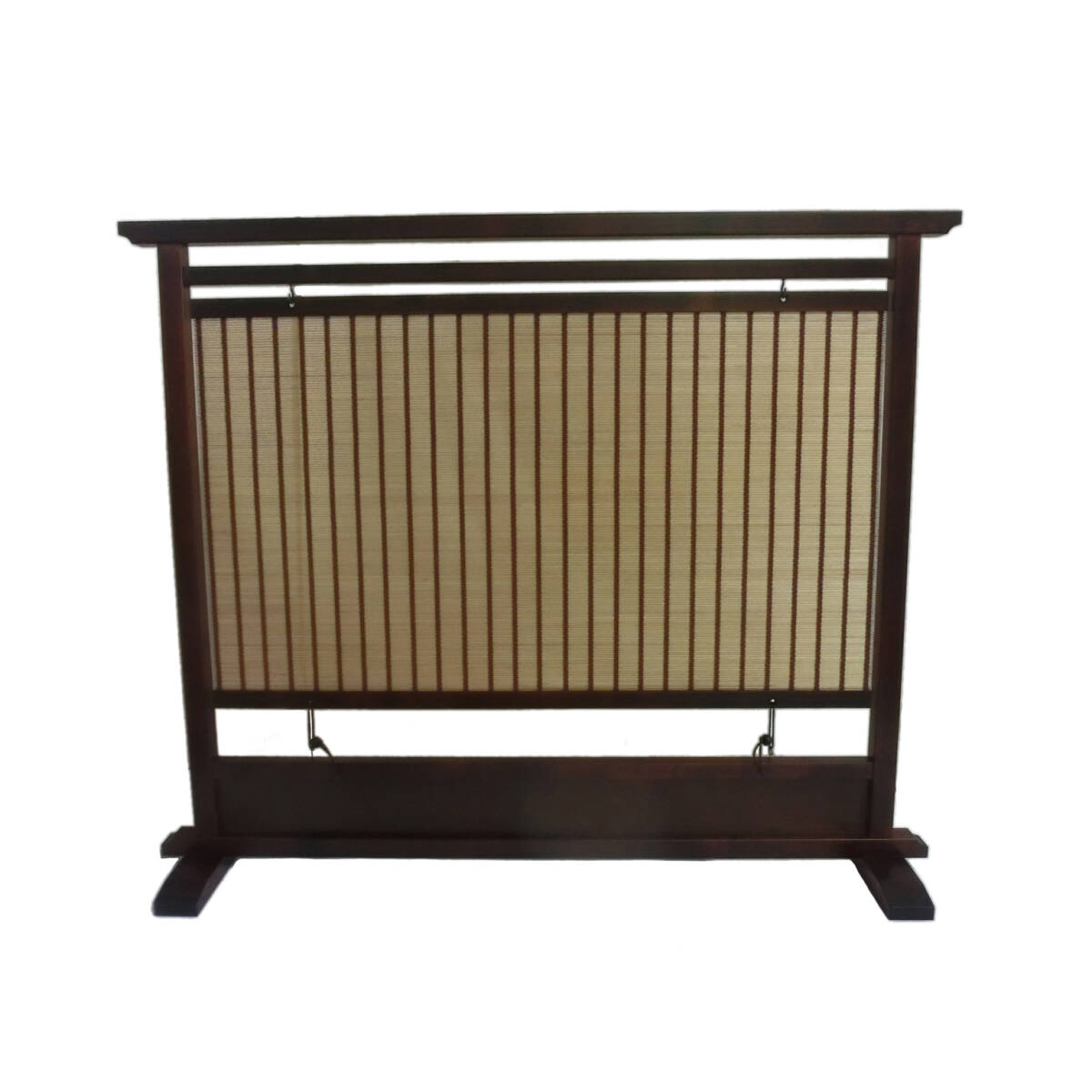 和風 衝立 すだれ調 間仕切り パーテーション 11番 ついたて 幅106.5cm 奥行27.5cm 高さ88cm拍卖