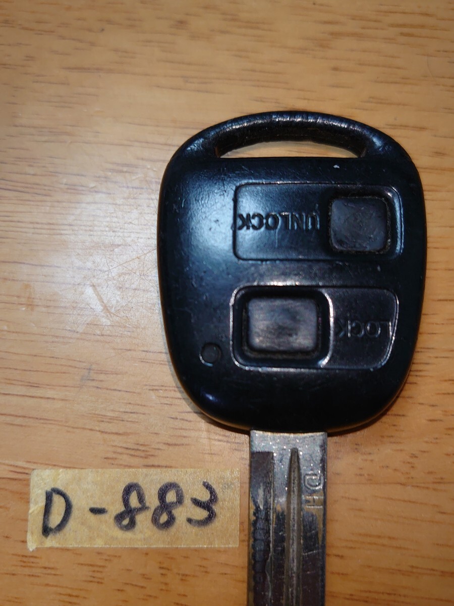 D-883 ダイハツ純正 L150S L160S ムーヴ ムーブ L350S L360S タント L250S L260S ミラ 2ボタン キーレス 周波数確認済み!拍卖